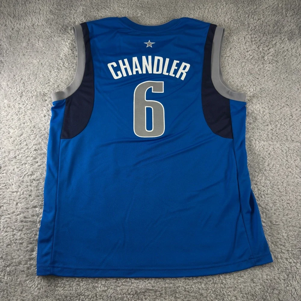 Adidas Dallas Mavericks Tyson Chandler 6 NBA Jersey Blue Mens Large NWT